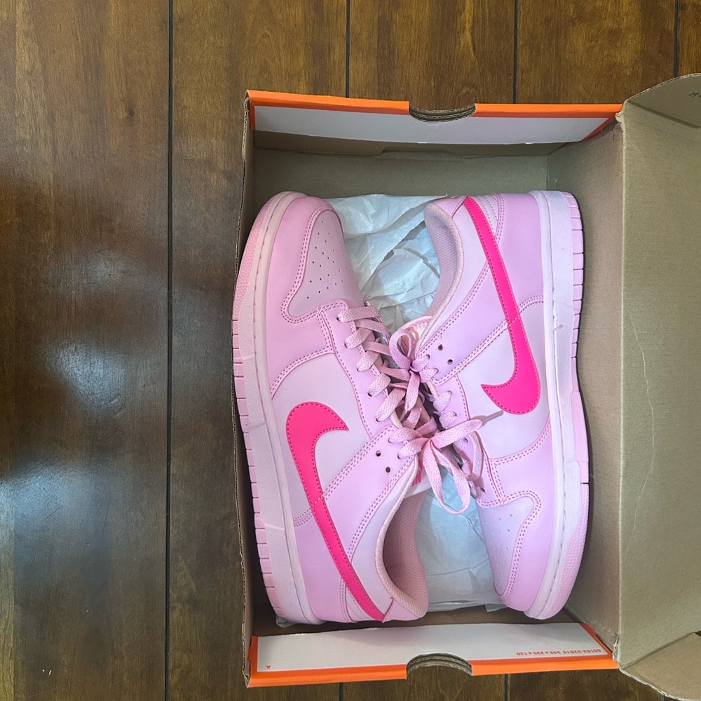 Nike Kids Light Pink and Hot Pink Sneakers